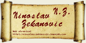 Ninoslav Zekanović vizit kartica